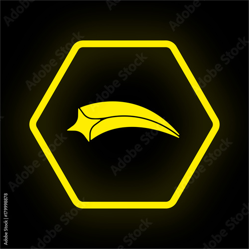 Neon Button Polygon - Weihnachtsstern