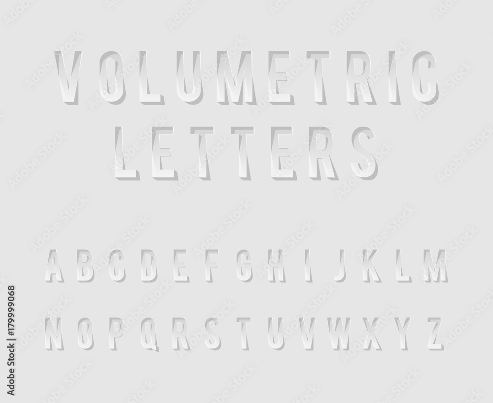 Volumetric Cutout Alphabet Letters Realistic 3d Template Design Mock Up Vector Illustration Volumetric Cutout Alphabet Letters Realistic 3d Template Design Mock Up Vector Illustration