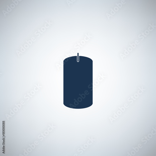 einfaches Symbol - erloschene Kerze