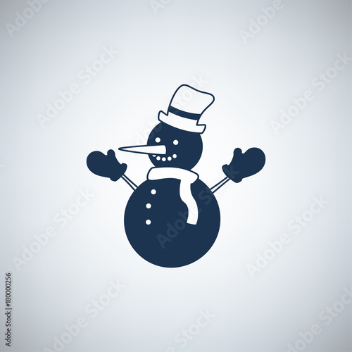 einfaches Symbol - Schneemann