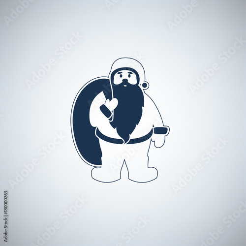 einfaches Symbol - Weihnachtsmann