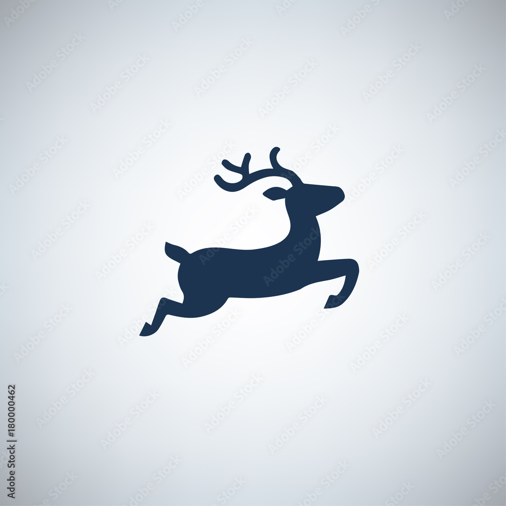 einfaches Symbol - Rentier im Sprung einfaches Symbol - Rentier im Sprung