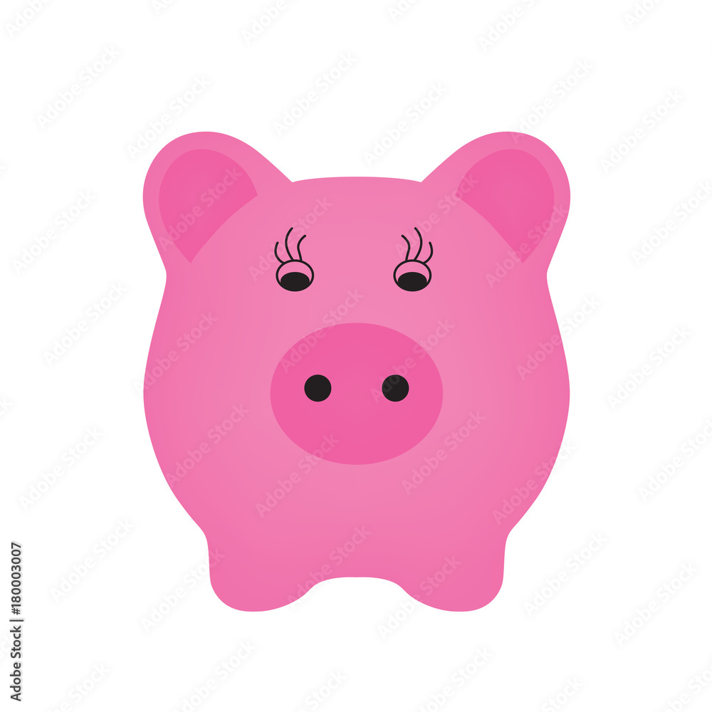 pink piggy bank icon- vector illustration pink piggy bank icon- vector illustration