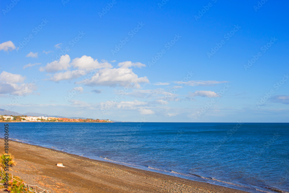 Beach. Beautiful beach, sea and sky. Costa del Sol, Andalusia, Spain. Beach. Beautiful beach, sea and sky. Costa del Sol, Andalusia, Spain.
