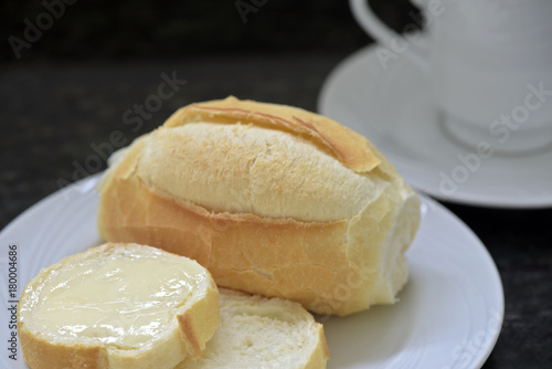 Delicious slices of "French bread" with generous portion of butter