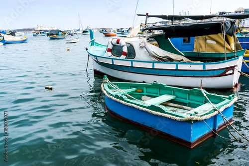Wallpaper Mural Traditional boats at Marsaxlokk Harbor in Malta Torontodigital.ca