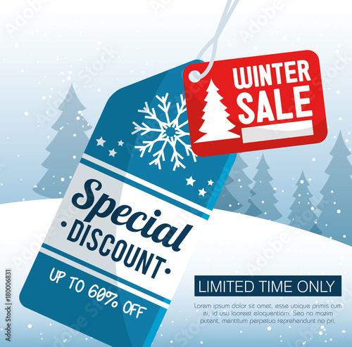 christmas big winter sale vector illustration graphic design
