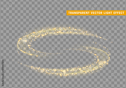 Glowing lights golden glitter. Sparkle particles texture. Christmas gold dust. Luxury sparkling vector background