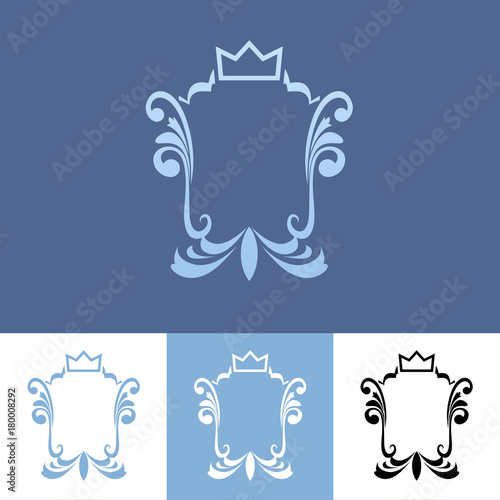 Line Art Blazon in Blue col...