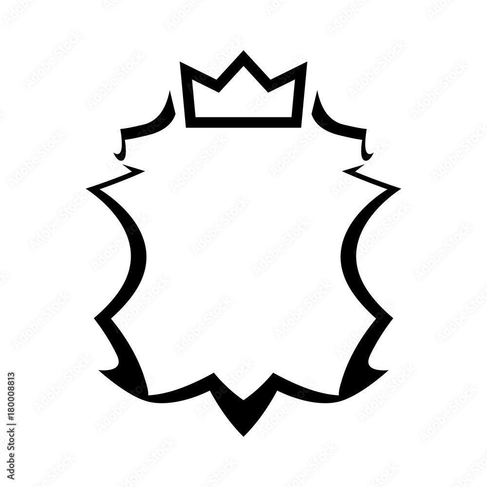Linear Black Blazon - Vector Illustration Linear Black Blazon - Vector Illustration