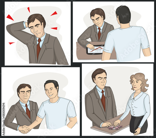 A man gets a Bank loan_the story is drawn in the comic