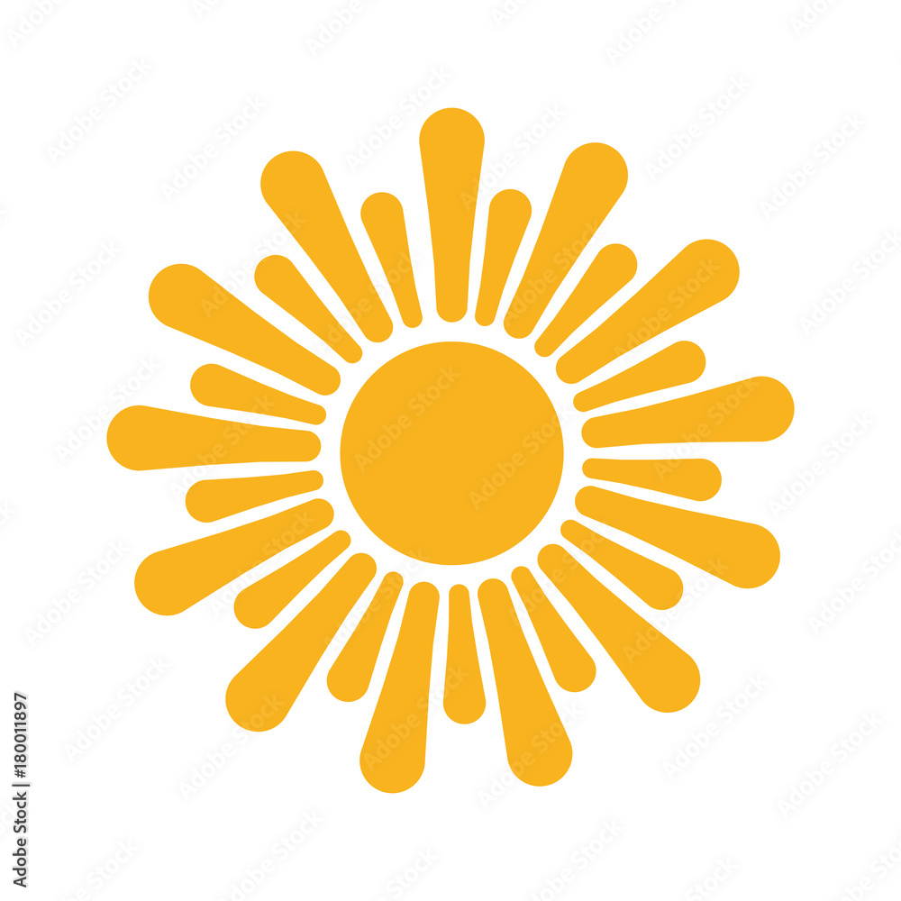 Sun icon isolated on white background, Vector illustration Sun icon isolated on white background, Vector illustration