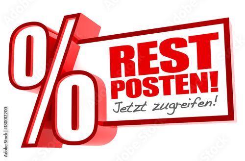 Restposten! Button, Icon