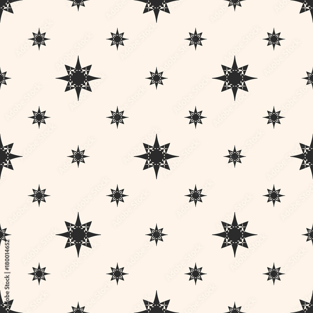 Vector ornament geometric seamless pattern with stars, small starry shapes. Space pattern. Vector ornament geometric seamless pattern with stars, small starry shapes. Space pattern.