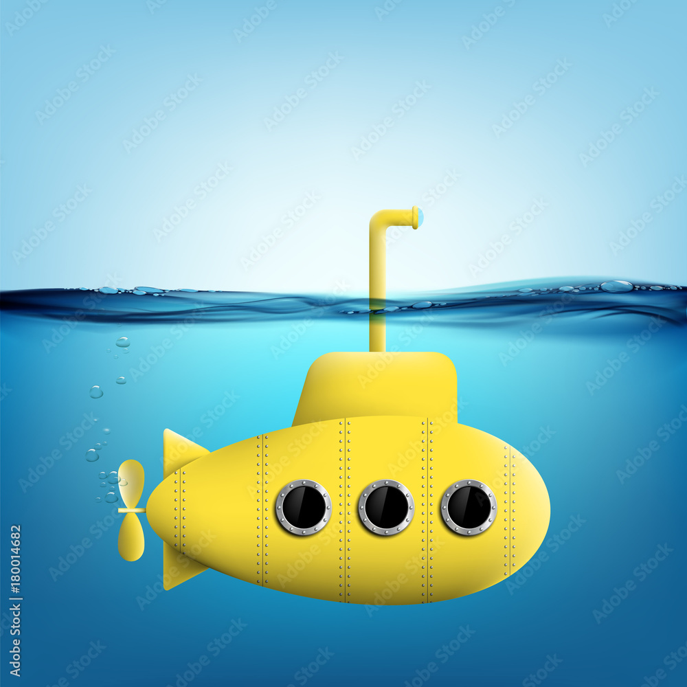 Φωτογραφία submarine with periscope underwater