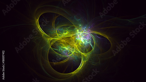 3D rendering abstract fractal light background