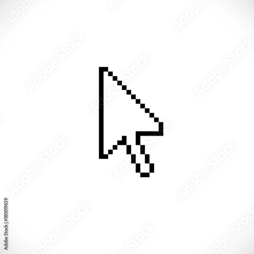 Old style pixel computer mouse cursor arrow