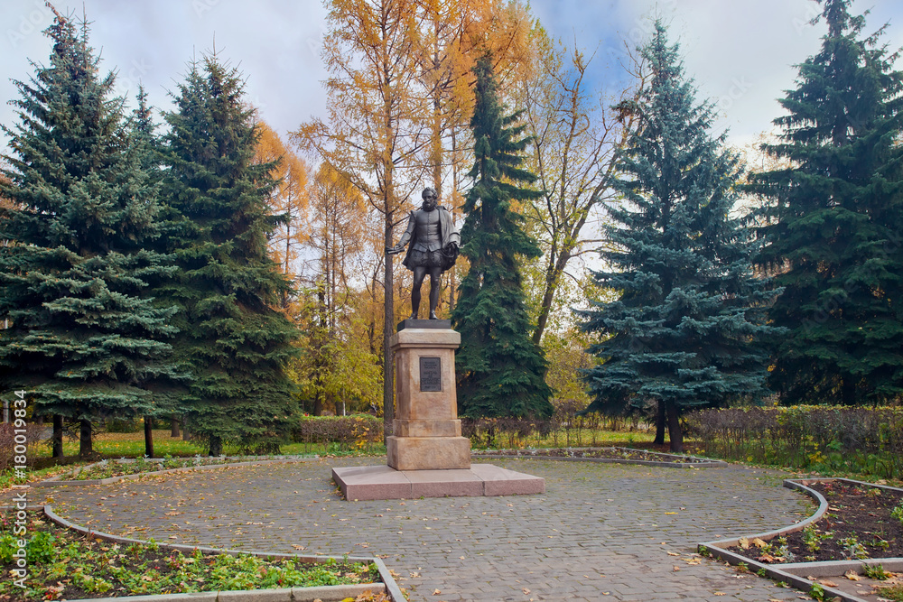 Monument to the writer Miguel de Cervantes in Moscow