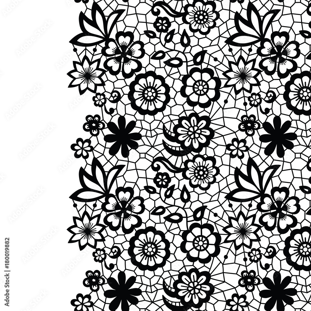 Seamless lace border. Invitation card. Seamless lace border. Invitation card.