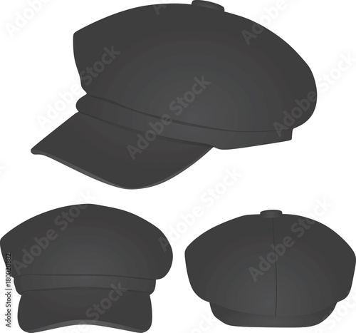 Grey winter cap. vector illustration