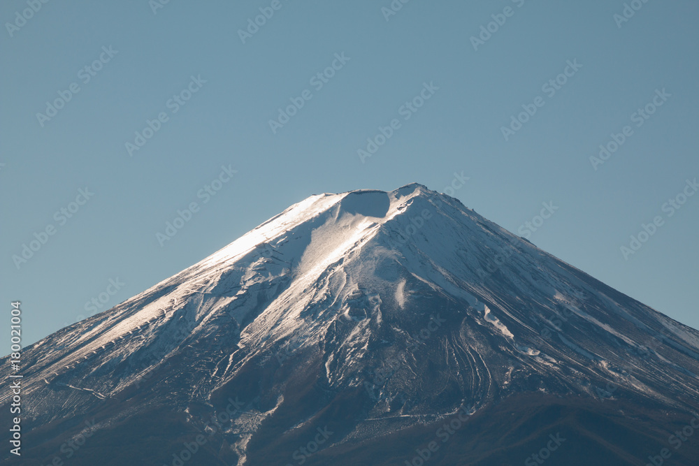 Mouth crater of Fuji san with nice sky in Winter season of Japan