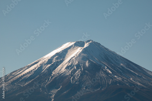 Mouth crater of Fuji san with nice sky in Winter season of Japan