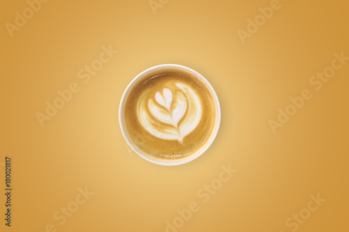 Shaped Cup of Latte of Cappuccino
