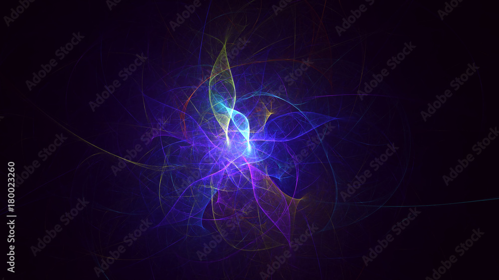 Fototapeta premium 3D rendering abstract fractal light background