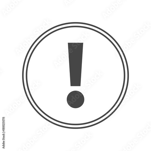 Exclamation mark sign icon, Alert icon