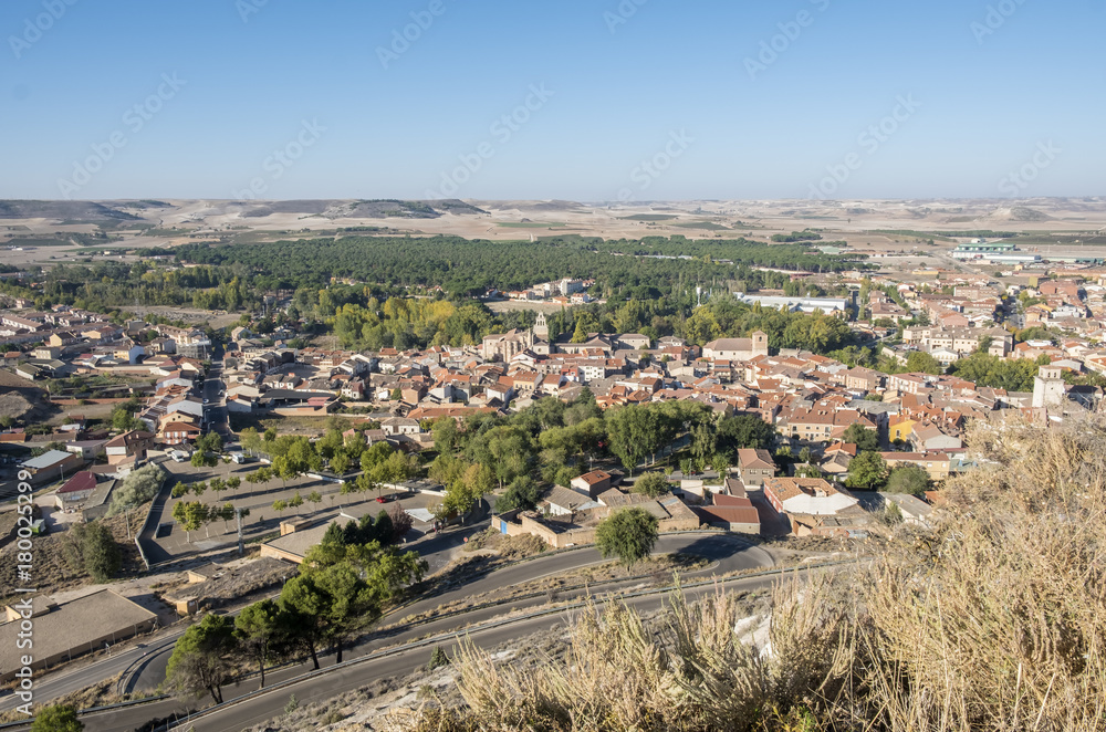 View of Peñafiel from Its Castle