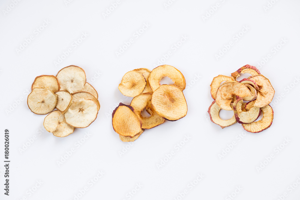 Assorted dried apples and pear Assorted dried apples and pear