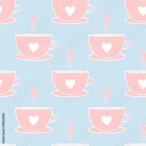 Tapety Filiżanka gorącej herbaty, kawy, kakao. Ładny wzór.