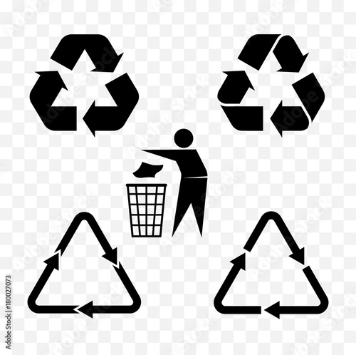 set of recycle symbols