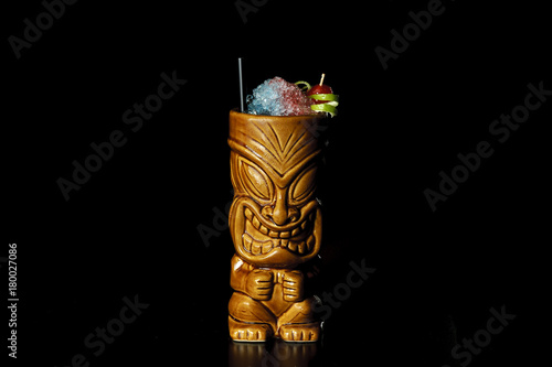 sight of a glass of cocktail tiki.