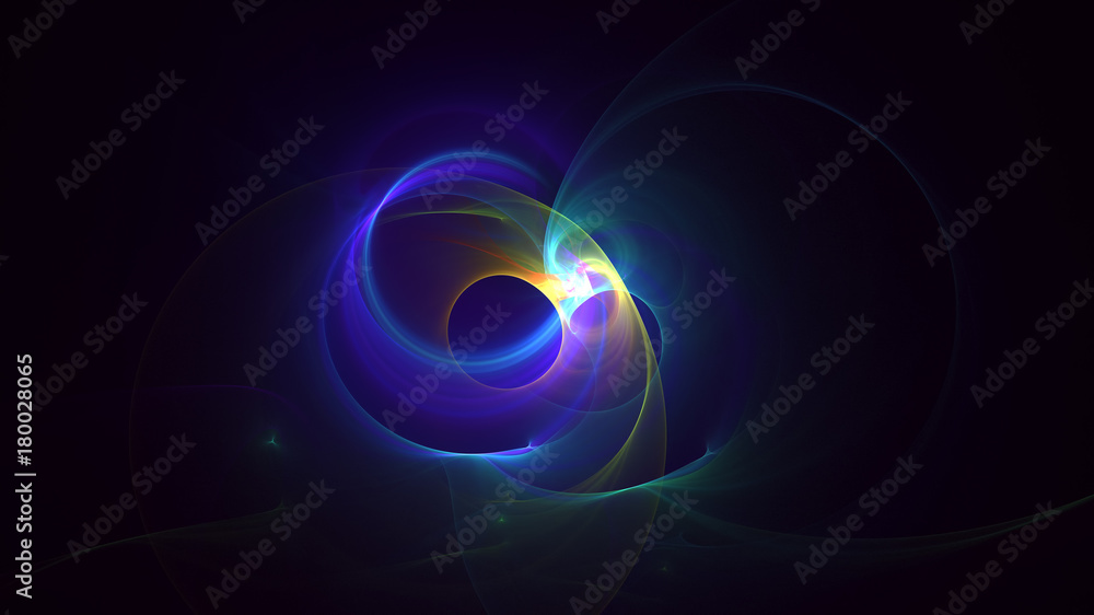Fototapeta premium 3D rendering abstract fractal light background