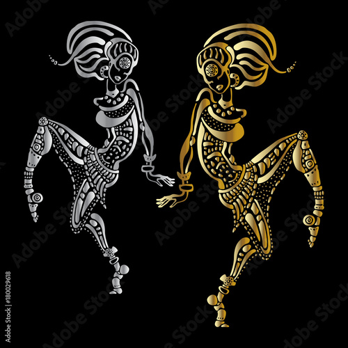 African woman in ethnic style.