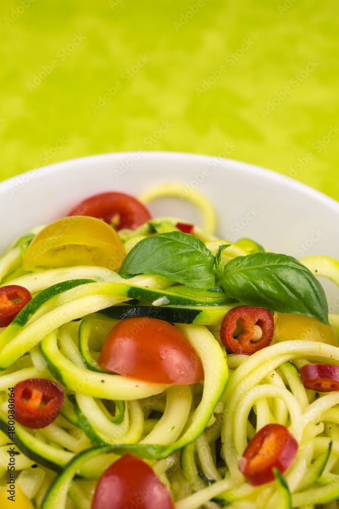 vegetarian zucchini noodles with cherry tomatoes and pepper vegetarian zucchini noodles with cherry tomatoes and pepper