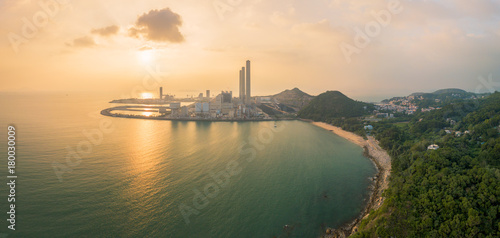Photography Coal-fired power station in Lamma Island, Lamma Island is a fishing village and A natural attraction The tourists are very popular