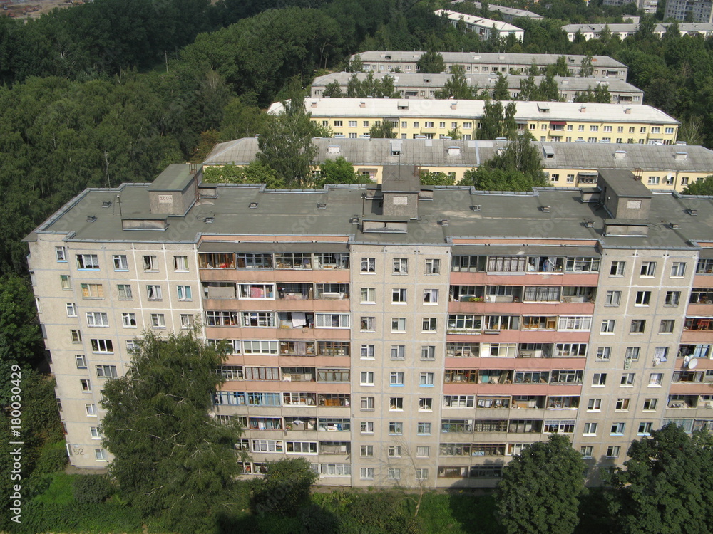 Obraz premium City architecture top view