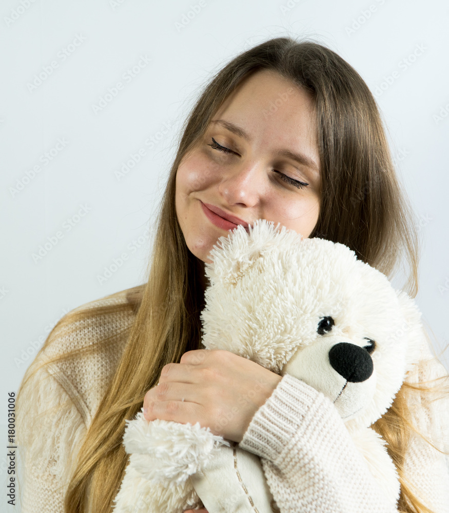 beautiful woman on white background with some emotions beautiful woman on white background with some emotions