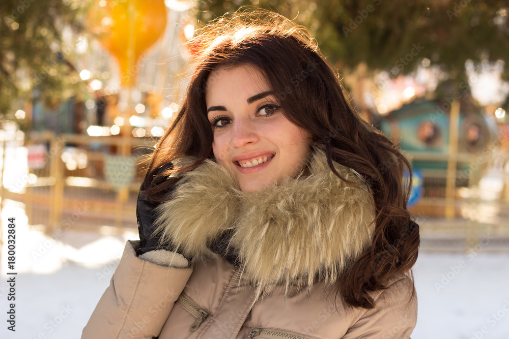 Amazing cute woman in winter Amazing cute woman in winter