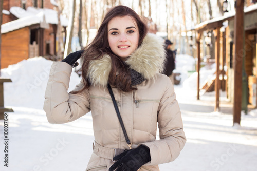 Woman in winter park