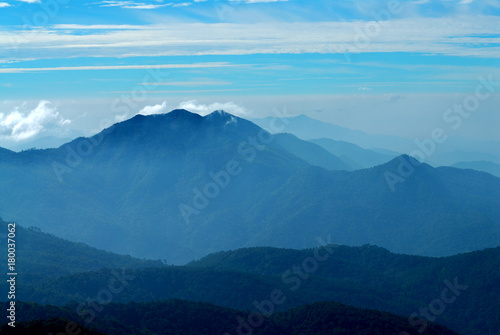 Mountains view at Doi Intanon national park, Chiangmai, Thailand