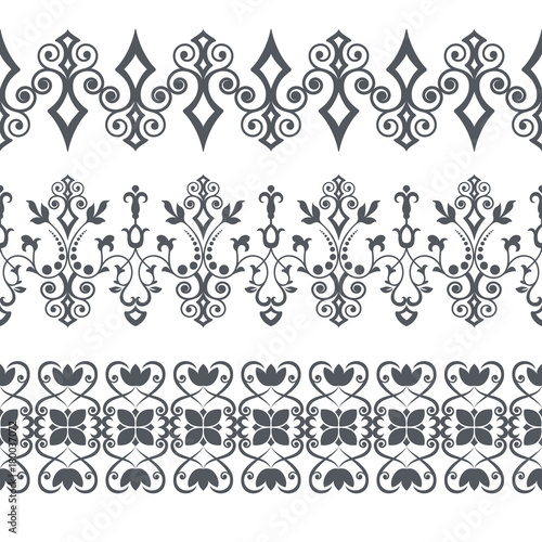 Seamless floral border