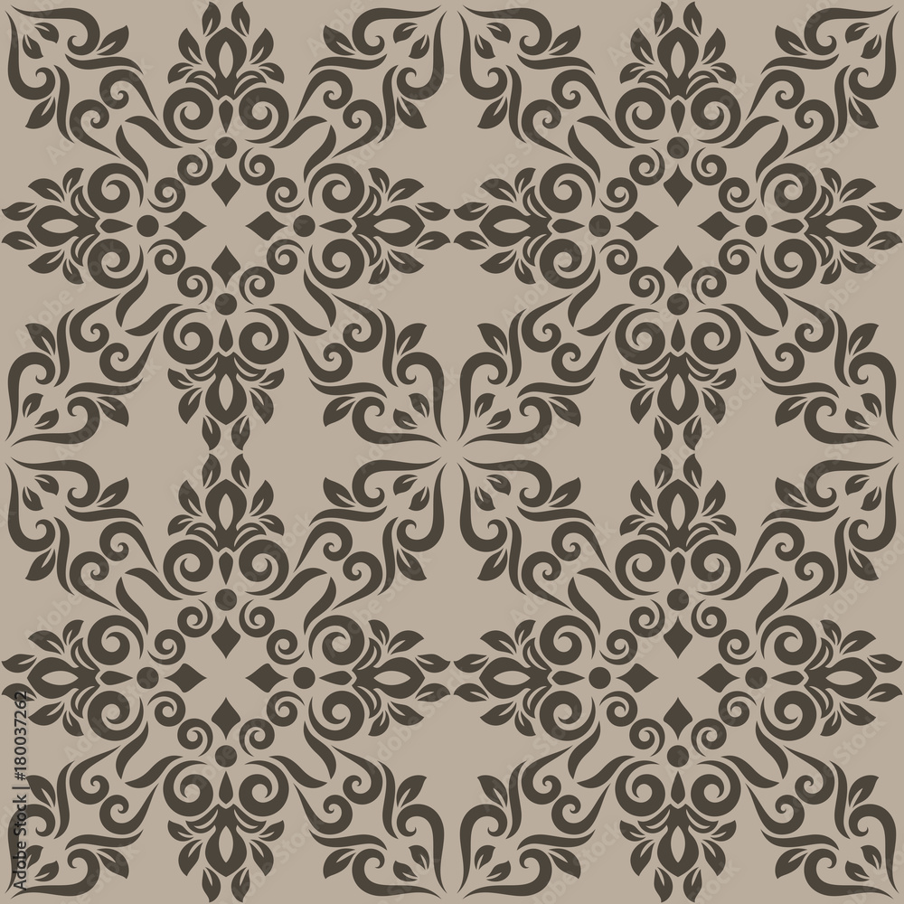 Vintage wallpaper damask flower pattern