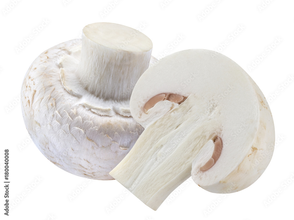 Fototapeta premium Mushroom champignon isolated on white background with clipping path