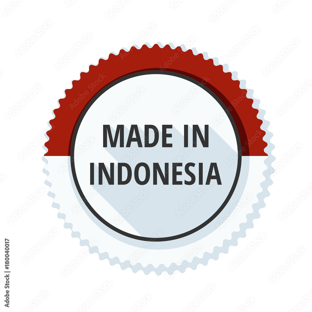 Made in Indonesia label illustration
