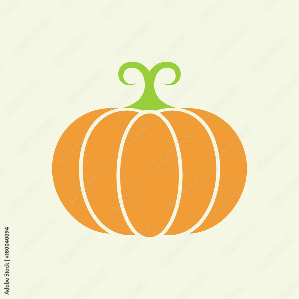 Pumpkin flat vector icon. Vegetables flat vector icon Pumpkin flat vector icon. Vegetables flat vector icon