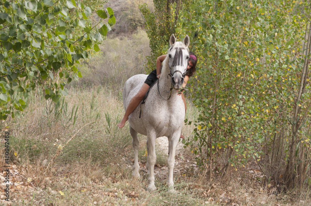 young woman on horseback young woman on horseback