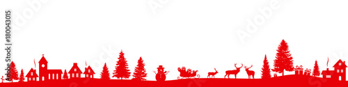Christmas landscape banner
